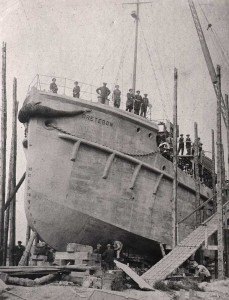 Building concrete ship "Cretebow" 1919