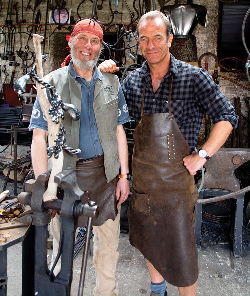 Stephen Lunn with Robson Green Picture by ITV