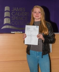 Georgia Hill was pleased after achieving an A*, 5 A’s and 5 B’s.