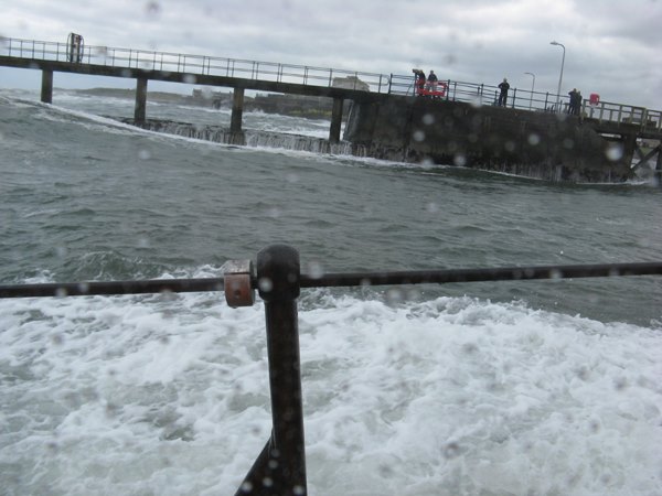 Swell on harbour bar