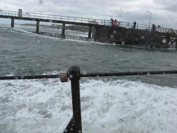 Swell on harbour bar
