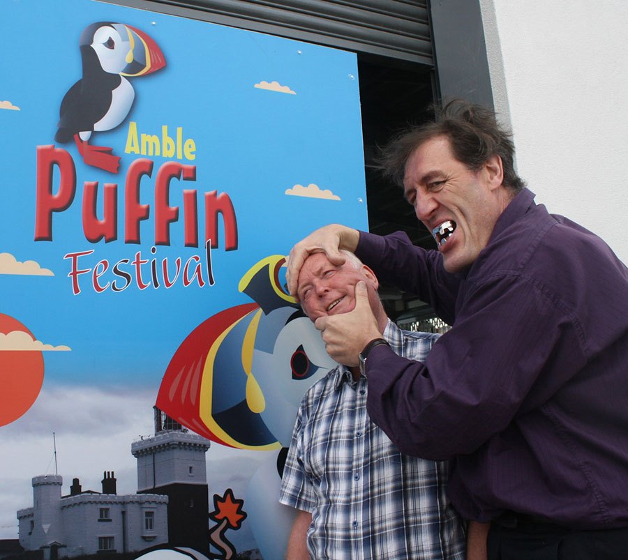 Gary Tiplady aka 'Jaws' at Amble Puffin Festival