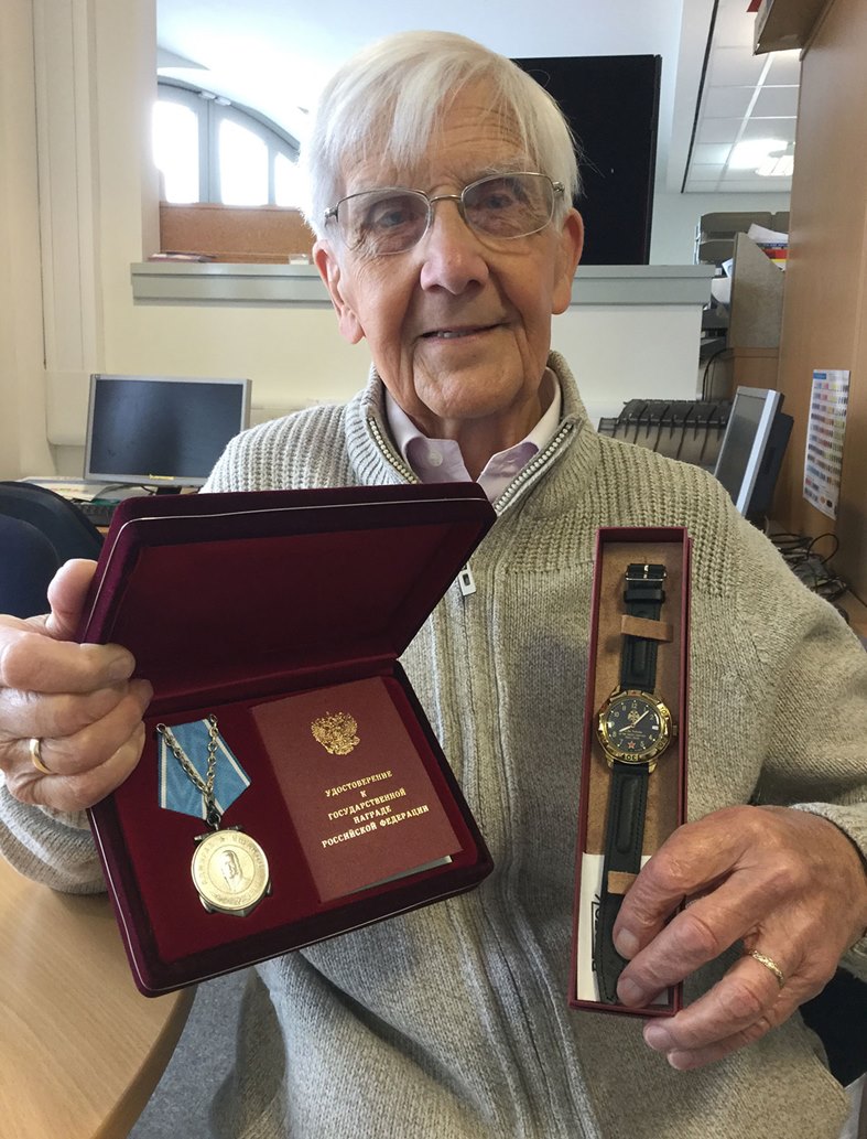 Richard-Aston-with-medal-and-watch
