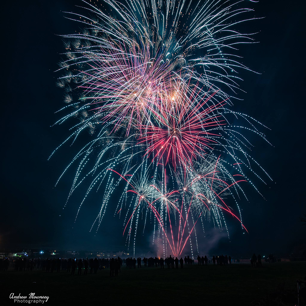 red white and blue fireworks